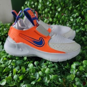 Nike Kids Sneakers - White, Orange, and Blue